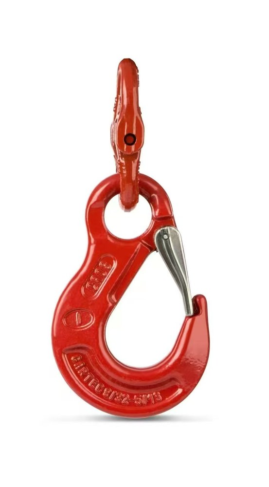 Grade-80 sling hook with safety latch